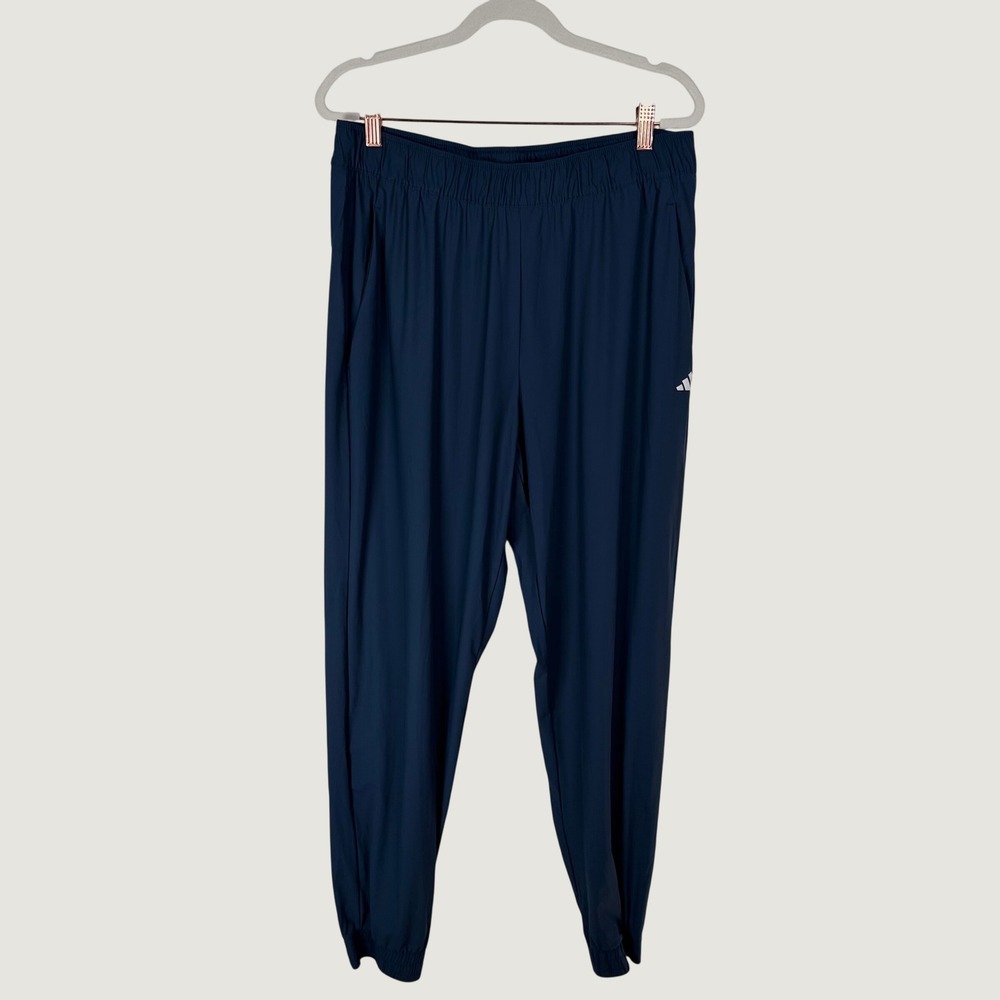 Adidas Mens L Navy Blue Essential Golf Jogger Pants ADVR0870 Elastic Waist 29"